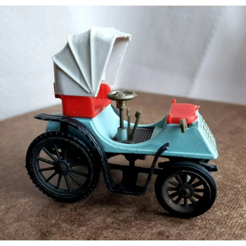 GAMA TOY DIECAST 2 Seater Light Blue Body Red Seat & White Canopy 1:46 W GERMANY
